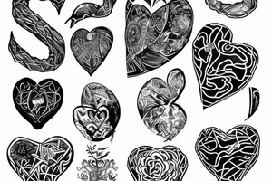 heart and mind tattoo idea