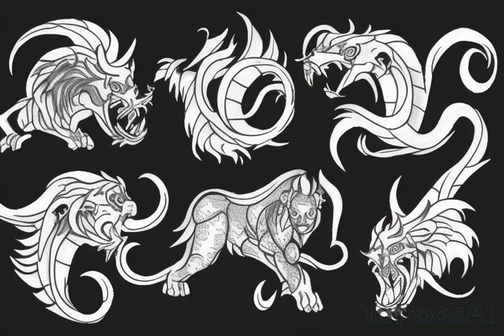 chimera tattoo idea