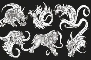 chimera tattoo idea