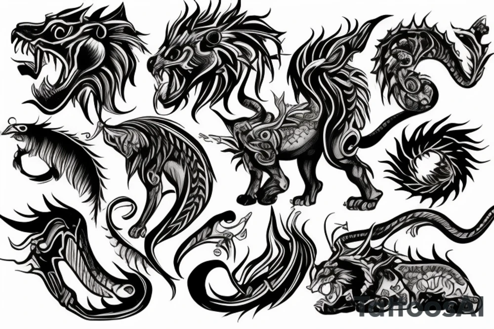 chimera tattoo idea