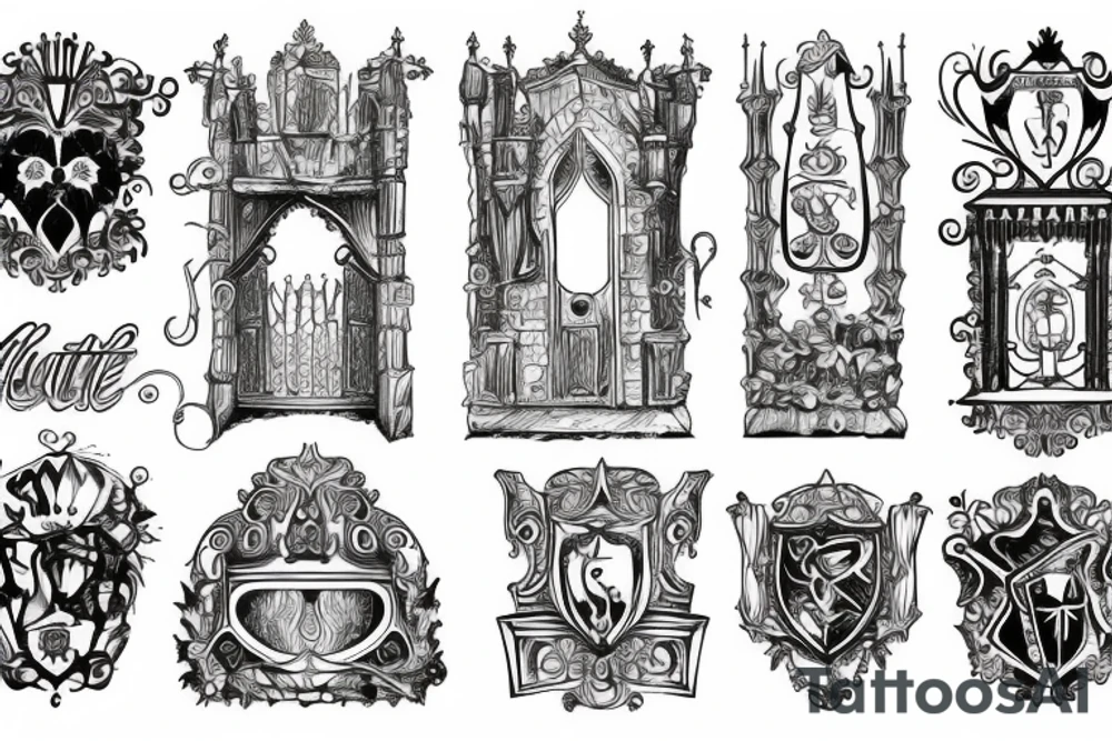 Castle Gates almost broken tattoo idea