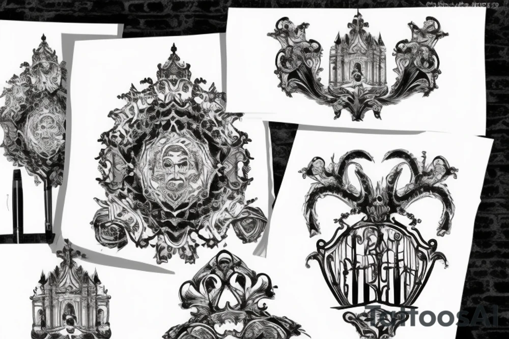 Castle Gates almost broken tattoo idea