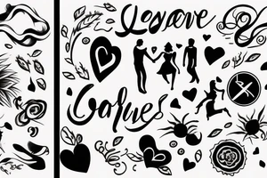 Love, sensual, dance, happiness, future, couple tattoo idea