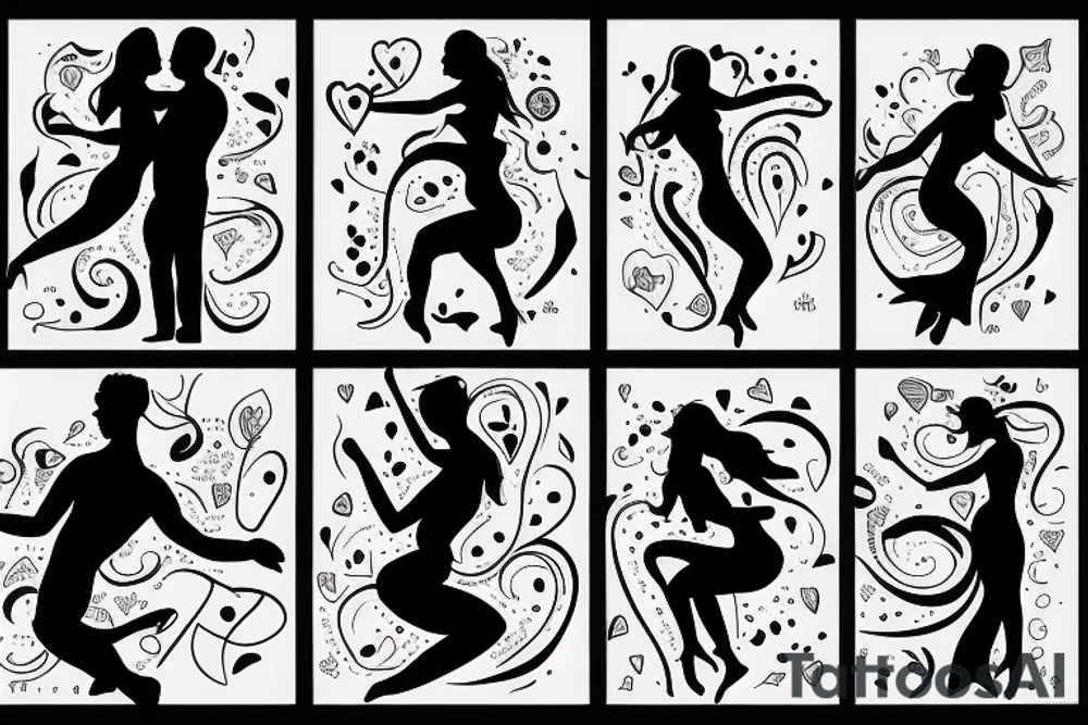 Love, sensual, dance, happiness, future, couple tattoo idea