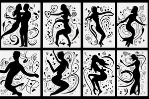 Love, sensual, dance, happiness, future, couple tattoo idea