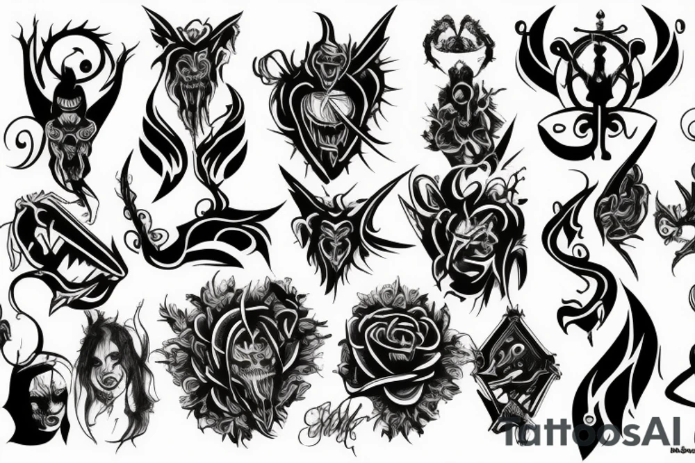 demonic sexy tattoo idea