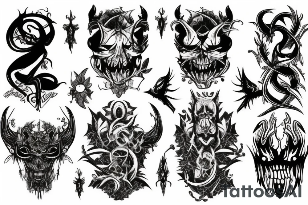 demonic sexy tattoo idea