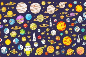Space and planets tattoo idea