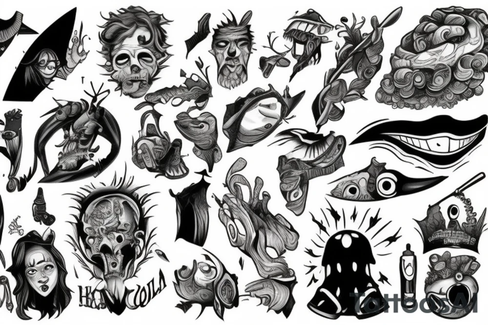 concave hollow earth tattoo idea