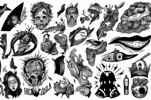 concave hollow earth tattoo idea