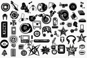Psp control symbols vertically tattoo idea