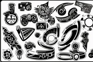 Psp control symbols vertically tattoo idea