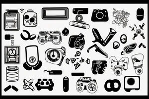Psp control symbols vertically tattoo idea