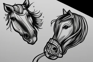 Astronaut sitting in a horse tattoo idea