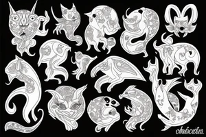 Whimsical creature tattoo idea