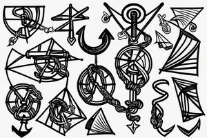 a kite tied to an anchor tattoo idea