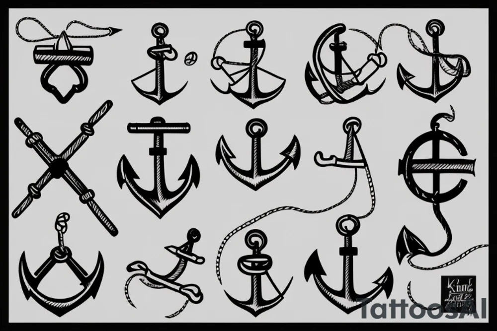 a kite tied to an anchor tattoo idea