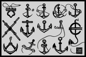 a kite tied to an anchor tattoo idea
