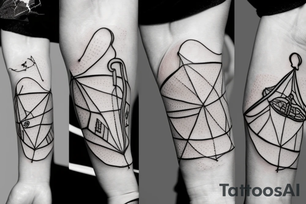 a flying kite tied to an anchor tattoo idea
