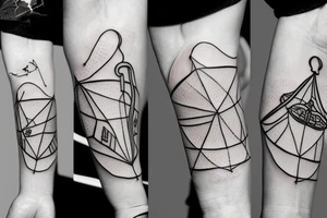 a flying kite tied to an anchor tattoo idea