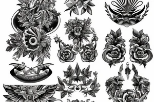 Green roman Italy tattoo idea