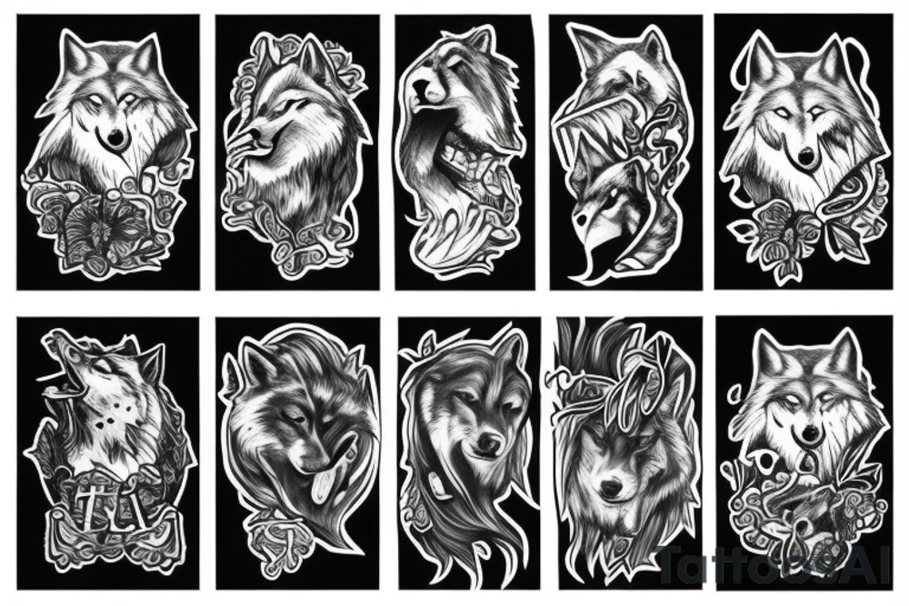 Fall down seven, Stand up Eight
Wolf tattoo idea