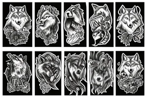 Fall down seven, Stand up Eight
Wolf tattoo idea