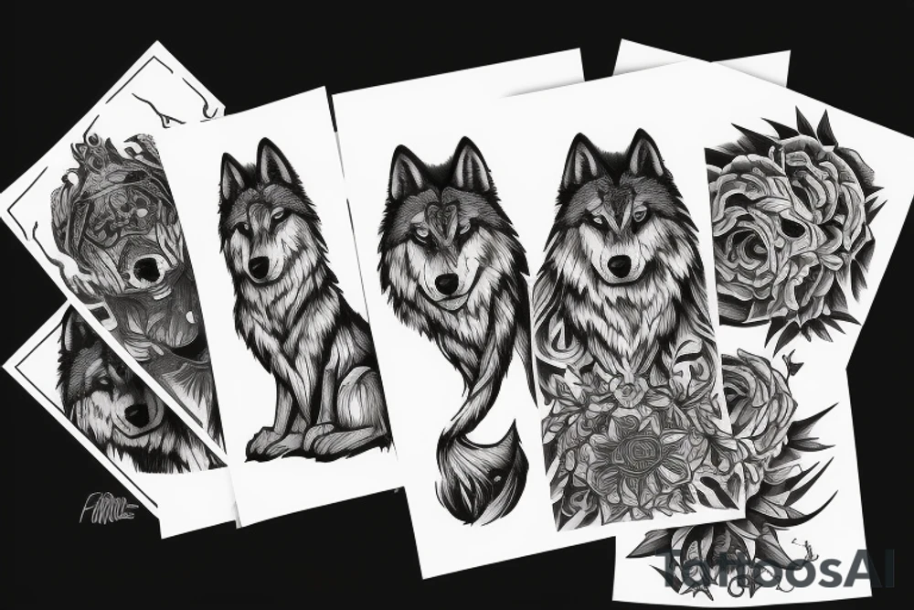 Fall down seven, Stand up Eight
Wolf tattoo idea
