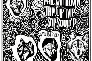 Wolf with the quote “ Fall down seven, Stand up Eight” tattoo idea