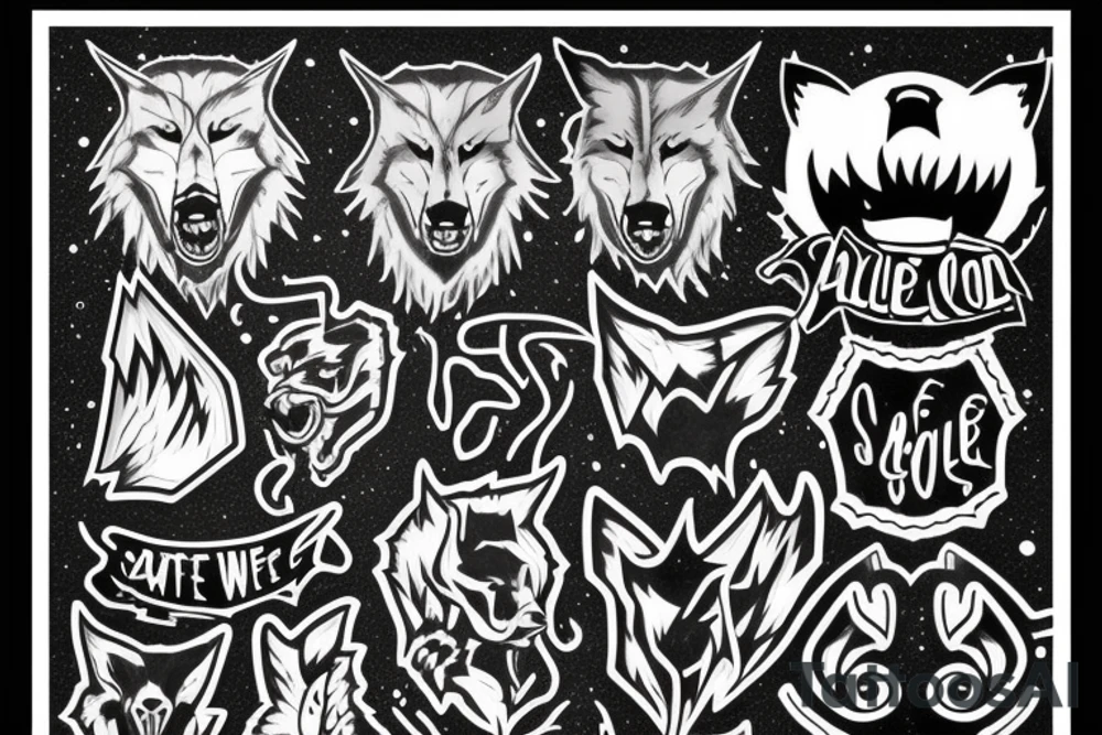 Lone Wolf with the quote “ Fall down seven, Stand up Eight” tattoo idea