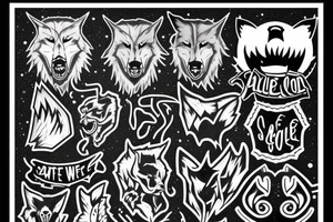 Lone Wolf with the quote “ Fall down seven, Stand up Eight” tattoo idea