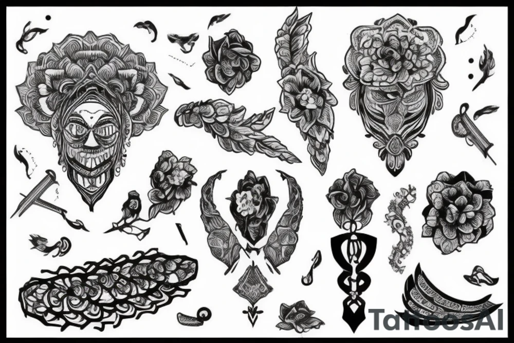 Лошадь в прыжке покрытая чешуёй дракона tattoo idea