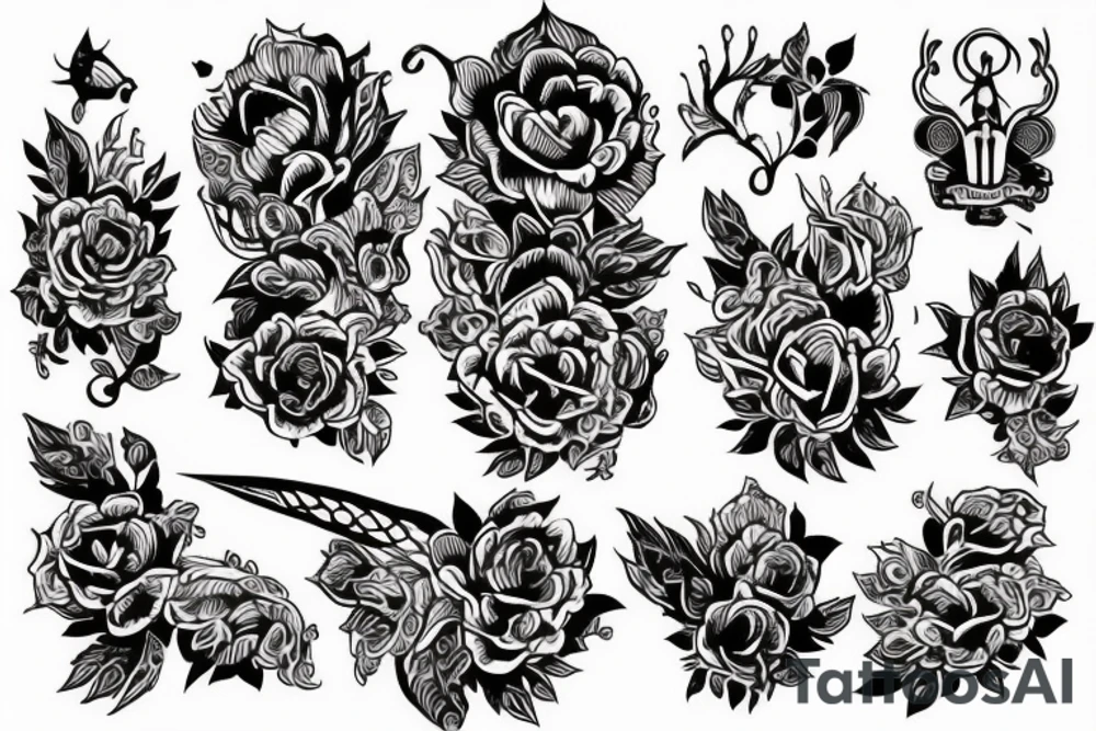 Лошадь в прыжке покрытая чешуёй дракона tattoo idea