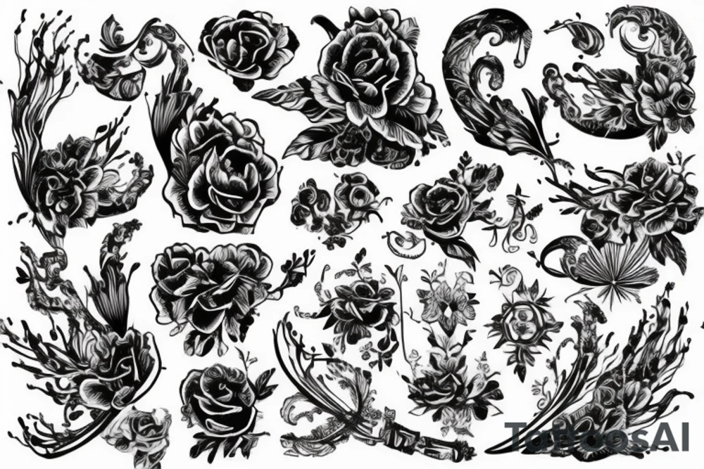 Лошадь в прыжке покрытая чешуёй дракона tattoo idea