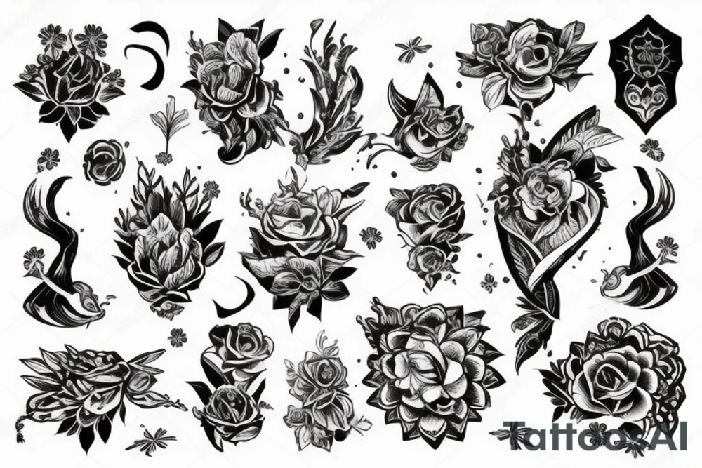 Лошадь в прыжке покрытая чешуёй дракона tattoo idea