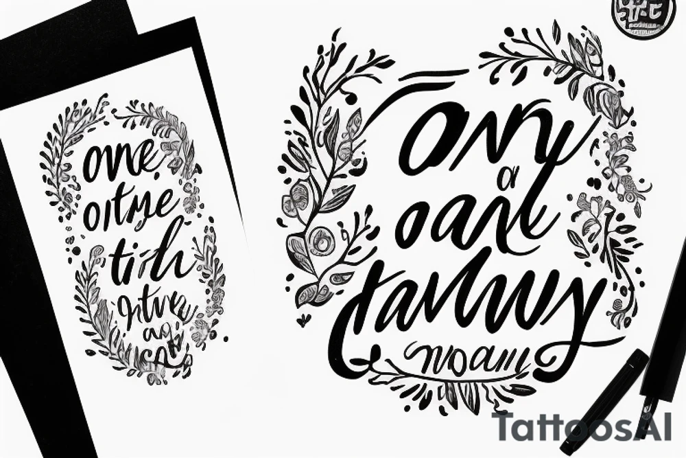 A handwritten "One day at a time" on the arm in cursive tattoo idea A handwritten "One day at a time" on the arm in cursive tattoo idea