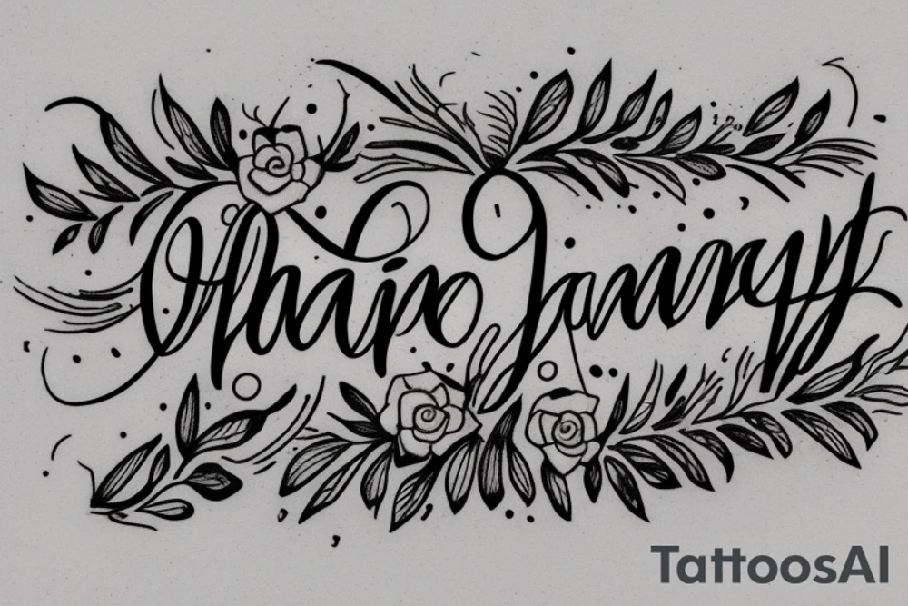 A handwritten "One day at a time" on the arm in cursive tattoo idea
