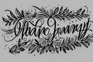 A handwritten "One day at a time" on the arm in cursive tattoo idea