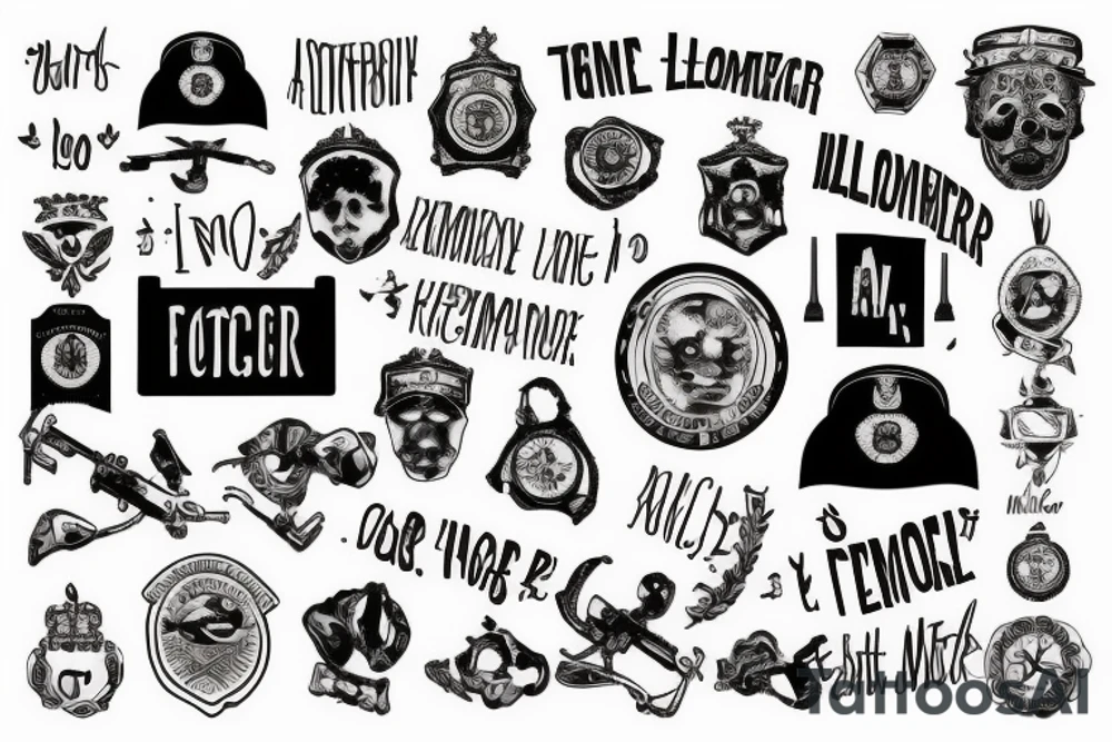 The text " i forgot to remember to forget" on military style tattoo idea