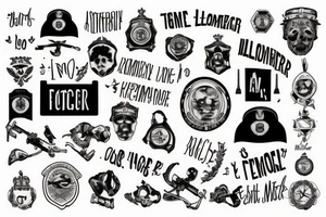 The text " i forgot to remember to forget" on military style tattoo idea