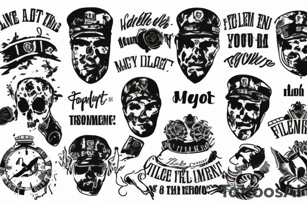 The text " i forgot to remember to forget" on military style tattoo idea