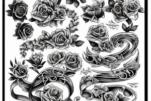 A bookpage going from new to old tattoo idea