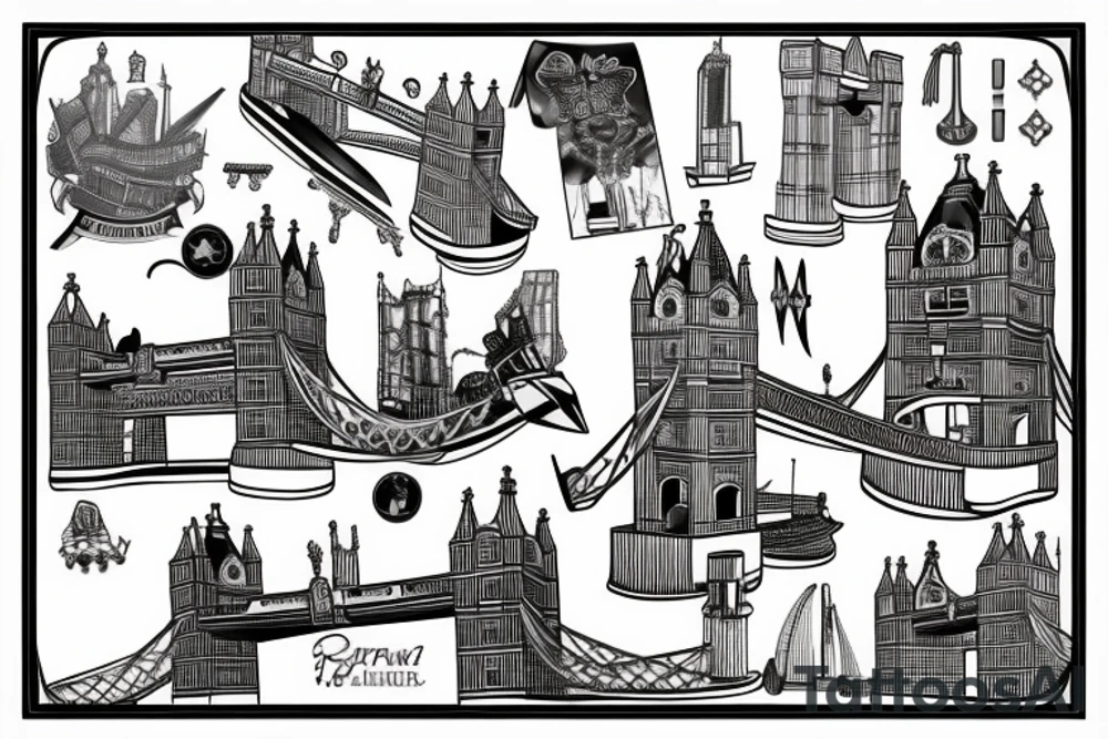Tower Bridge London tattoo idea