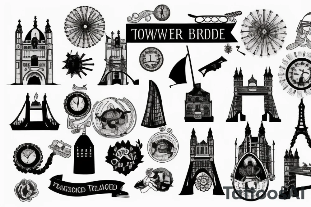 Tower Bridge London tattoo idea