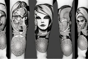a mix of computer science and art tattoo idea