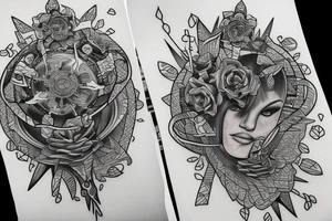 a mix of computer science and art tattoo idea