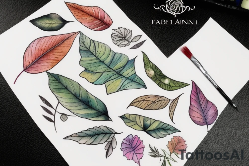 leaf tattoo idea
