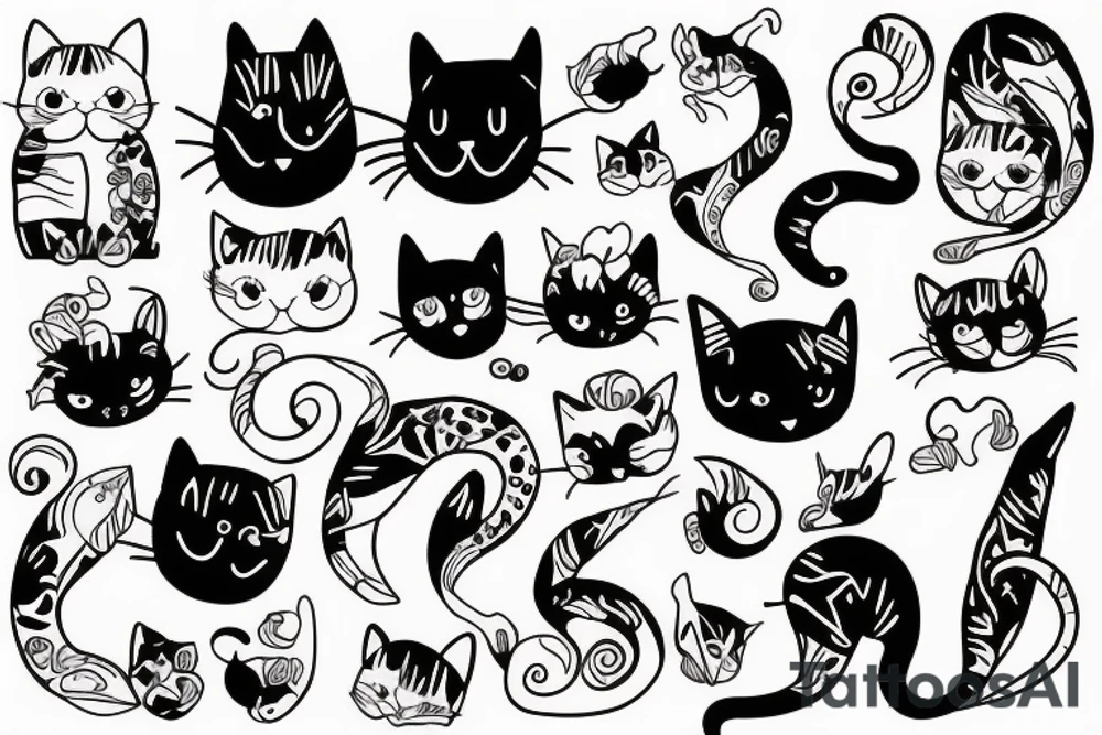 Cat tattoo tattoo idea