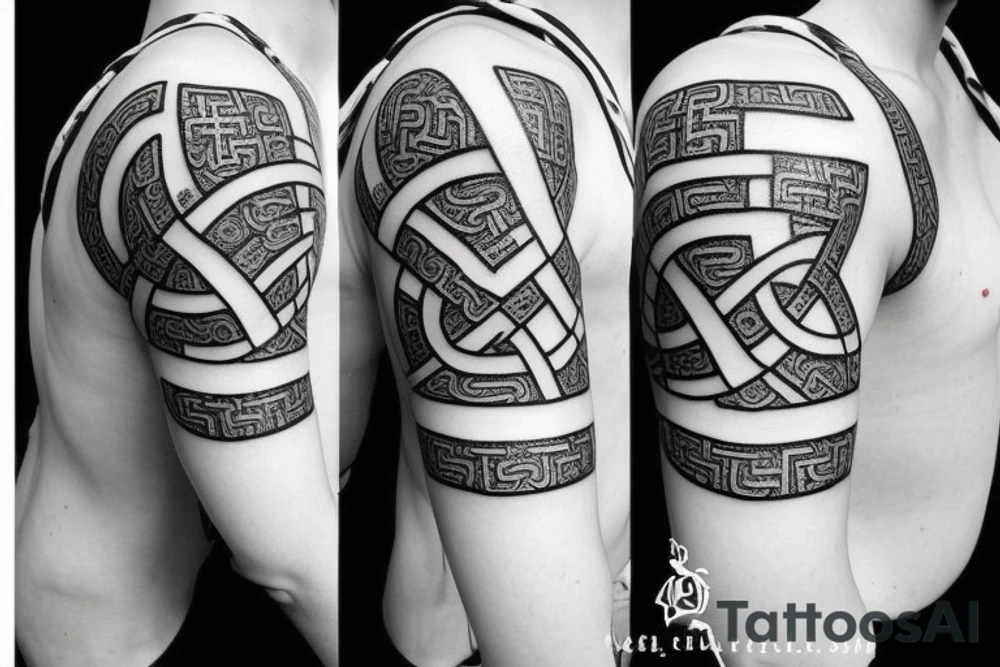 sailor style norse runes tattoo idea