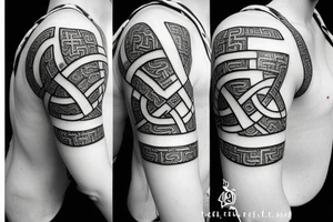 sailor style norse runes tattoo idea